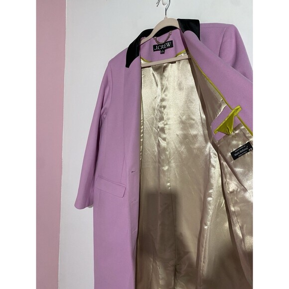 J Crew Coat 20/2X Alfie Pink Italian Cashmere Wool Mario Bellucci Classic Long - Picture 5 of 16